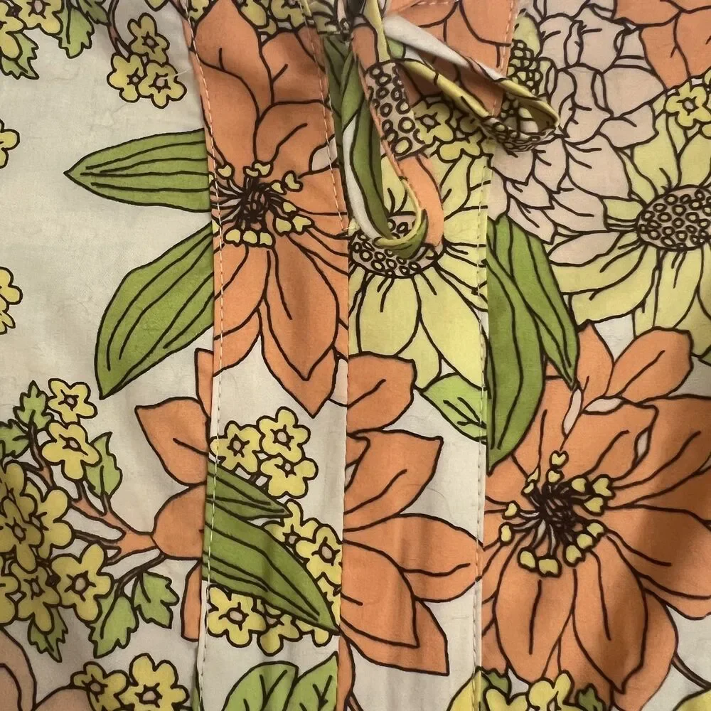 J Crew Smocked Top 14 Zinnia Floral Square Neck Peasant Cottagecore
